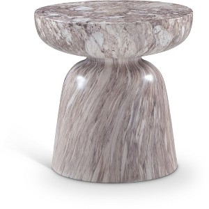 Meridian Furniture,Avellino Marble Finish Concrete End Table - 1 of 4