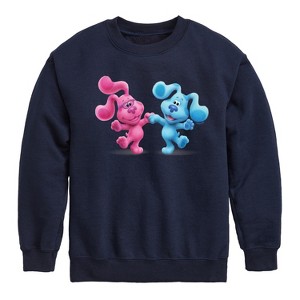 Boys' - Blue's Clues & You! - Happy Blue Graphic Long Sleeve Fleece Sweatshirt - 1 of 4