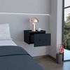 Lyngins Floating Nightstand – Wall-Mounted with Single Drawer & Open Shelf, End Table for Bedroom, Side Table with Sleek Design, Small Table - 3 of 4