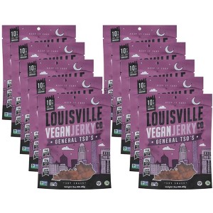 Louisville Vegan Jerky General Tso's Jerky - Case of 10/3 oz - 1 of 4