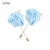 Unique Bargains Wedding Ceremony Anniversary Party Rose Groom Silk Metal Boutonnieres 12 Pcs - 3 of 3