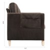 GDFStudio Addison Comfortable 79.5" Three-Seater Sofa with Side Pockets and Rubber Wood Legs - 4 of 4