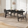 70.87“ Large Rustic Wood Dining Table for 6, with Sturdy Black Metal Legs, Industrial Rectangle Patio Table for Kitchen, Dining Room - 4 of 4