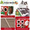 Christmas Cardboard Cat House with Scratcher 16.5"x 13"x19" Christmas Cat Scratcher House for Indoor Cats’ Birthday - 3 of 4