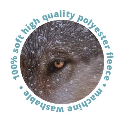 Lone Wolf Gray Fleece Hooded Kids Blanket