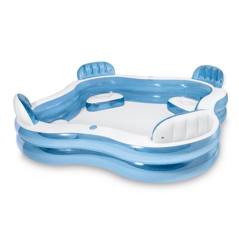 Intex 56475EP Swim Center Family Lounge Inflatable Pool 90" X 90" X 26", 1 of 4