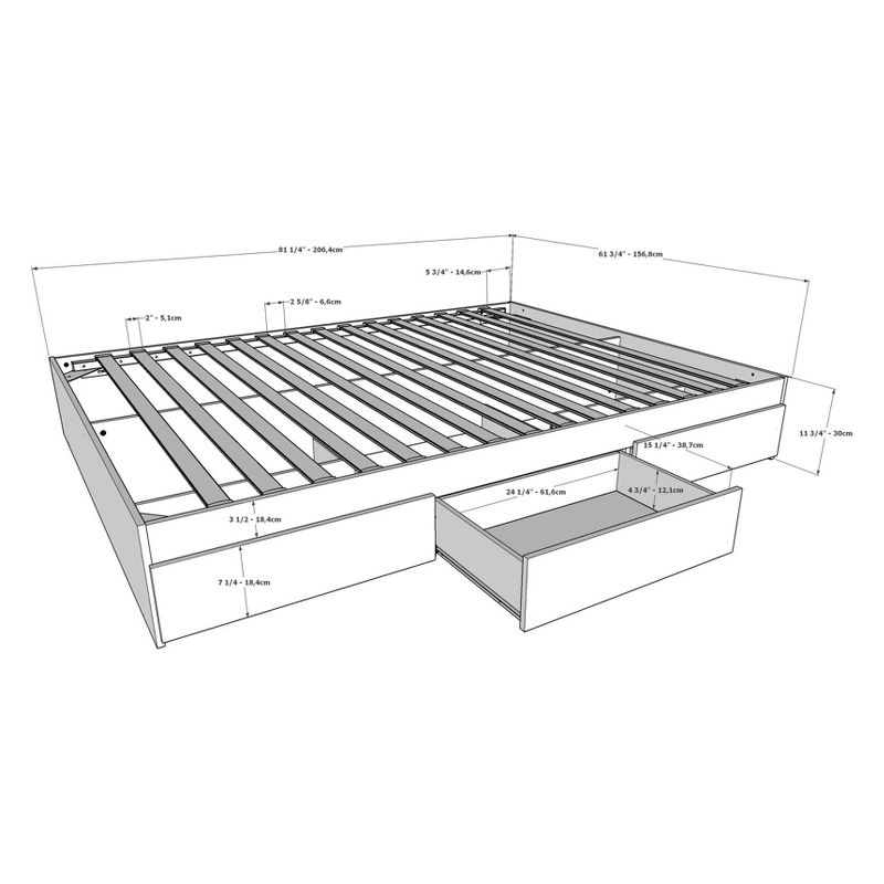Aura 3 Drawer Storage Bed with Headboard - Nexera, 6 of 10