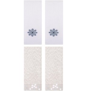 REGALWOVEN 4 Pcs 100% Cotton Floral Embroidered Soft Absorbent Decorative Hand Towel - 1 of 4