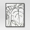 24" x 30" Botanical Sketch Framed Wall Canvas White/Black - Project 62™ - image 3 of 4