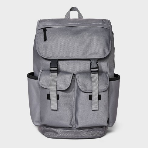 Men s 18.5 Backpack with Buckles Goodfellow Co Gray