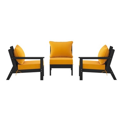 WestinTrends Avalon Outdoor Patio HDPE Sectional Sofa with Patio Cushions