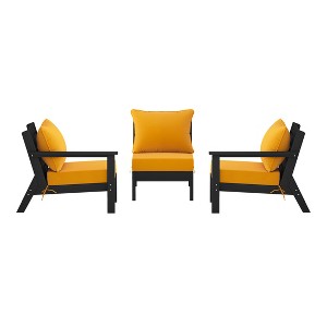 WestinTrends Avalon Outdoor Patio HDPE Sectional Sofa with Patio Cushions - 1 of 4