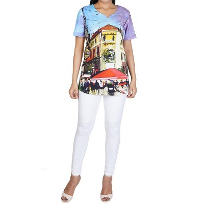 Women's Venice Impressionist Top - Parsley & Sage