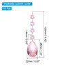 Unique Bargains Hanging Ornament DIY Craft Teardrop Crystal Chandelier Pendant Beads 4.92" x 1.5" 10 Pcs - 2 of 4