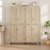 Homhougo 71 inch Tall Storage Cabinet, Kitchen Pantry 5 Tier Bathroom Cabinet with 4 Doors Adjustable Shelves - 4 of 4