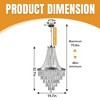 DAKAFUL K9 Crystal Chandelier, Adjustable Height E12Base Crystal Pendant Light for Living Room,Bedroom,Kitchen,Entryway - 4 of 4