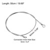 Unique Bargains Stainless Steel Lanyard Cable Eyelets Ended Security Wire Rope Silver 4 Pcs - 2 of 4