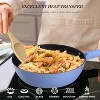 imarku Non Stick Frying Pans, 11 inch All-in-One Frying Pans Nonstick with Lid, Healthy Cookware Chef's Pan, 4-Quart Capacity Saute Fry Pan - 2 of 4