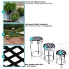 Sunnydaze Indoor/Outdoor Iron Metal Potted Flower Plant Stand with Scroll Design - 24" - Black - 3pc - 2 of 4