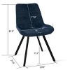 Kourtney Modern Upholstered Dining Chair Set of 4,Armless Side Chair with Black Legs for Dining Room,Kitchen,Farmhause-Maison Boucle - 3 of 4