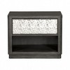 Royal Hampton Nightstand Table with 2 USB Ports, Metal Accents - 3 of 4