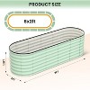 DobleePy Oval Galvanized Raised Garden Bed for Outdoor, Open Base Planter Box, Tool-Free Assembly, Rust Resistant - 2 of 4