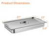 6-Pack Stainless Steel Baking Trays –  Heavy Duty Cookie Pans , Non-Stick Oven Trays for Baking, Cooking & Serving - 3 of 4