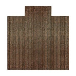 55"x57" Standard Chair Floor Mat with Lip Java/Bamboo - Anji Mountain: LED Lighting, Felt Backing, Indoor Use - 1 of 4