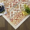 Washable Area Rug with Modern Floral Design, Low Pile, Non-Slip and Non-Shedding Carpet, Foldable Farmhouse Style for Entryway and Bedroom - 4 of 4