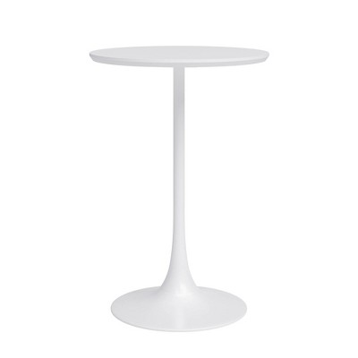 White Round Mid-Century Modern Counter Height Table