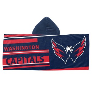 22"x51" NHL Washington Capitals Youth Hooded Beach Towel - 1 of 3
