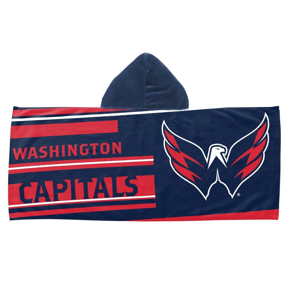 Photos - Towel 22"x51" NHL Washington Capitals Youth Hooded Beach 