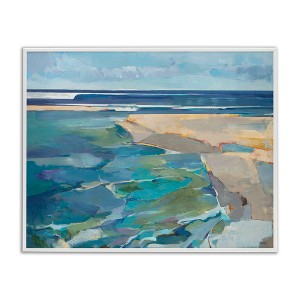 Stupell Industries Abstract Beach Tide Landscape Framed Giclee Art - 1 of 4