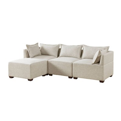 Molly 35" Linen Modular Corner Chair