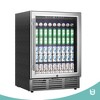EUHOMY 24" Under Counter 180 Cans Single Zone Bottle Cooler in Stainless Steel, Glass Door - 2 of 4