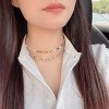 Colorful Beaded Necklace - Freshwater Pearl & Evil Eye Pendant, Stainless Steel 18K Gold Plated Y2K Trendy Jewelry for Women & Teen Girls - 3 of 4