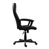 Office Chair Medium Back Faux Leather Upholstered Padded Arms Tilt Recline and Height Adjustment for Home Office -3irtyhousy - 3 of 4