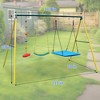 BABYYER Metal Swing Set, Playground Set with 2 Swings and 1 Rope, Backyard Playset for Kids 3-12, Perfect for Outdoor Fun and Family Activities - 4 of 4