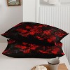 Luupatchy 4 Pcs Retro Red Rose Comforter Set With 1 Fitted Sheet, 1 Flat Sheet And 2 Pillowcases, For Kids Teens Boys Girls Adults Bedroom - 4 of 4