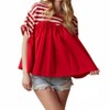 Women's Sweetheart Baby Doll Top - FANTASTIC FAWN - 3 of 3