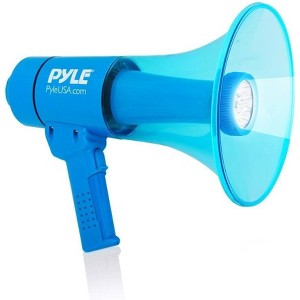 Pyle Megaphone Speaker with Built-in Siren & LED Lights - PMP67WLTB, 50W, Wireless Handheld PA System - 1 of 4