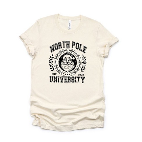 Simply Sage Market Women's North Pole University Distressed Short Sleeve Graphic Tee - image 1 of 2