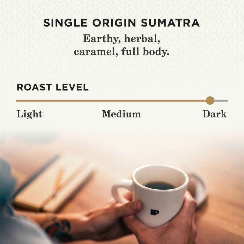 Peet&#39;s Sumatra Single Origin Dark Roast Ground Coffee 10.5oz, 3 of 7