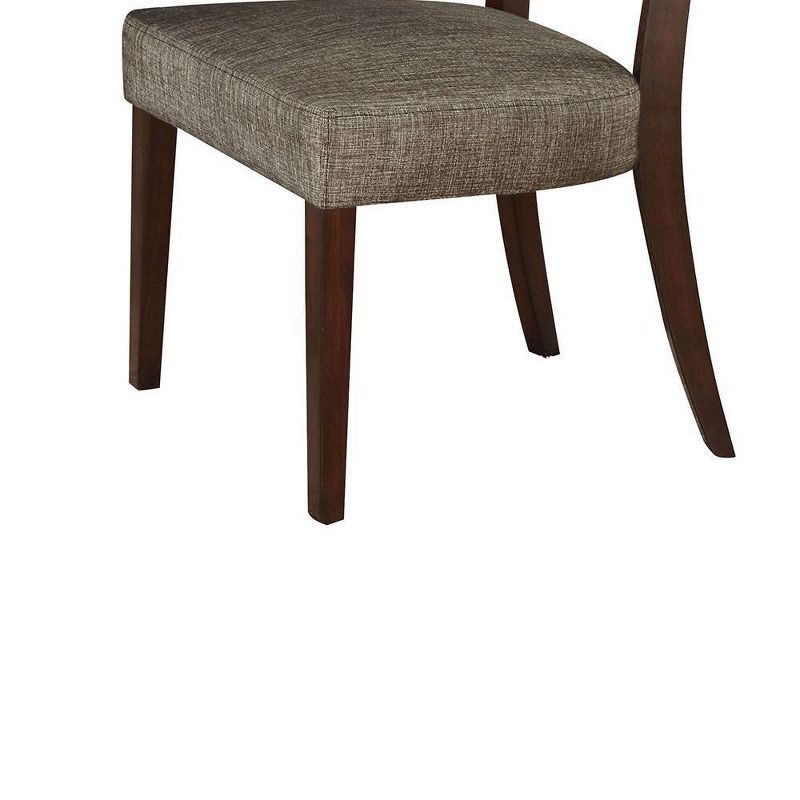 Se of 2 20&#34; Drake Dining Chairs Gray Fabric/Espresso - Acme Furniture, 3 of 7