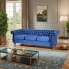 DOMETOUR 84.5 Inch 3 Seat Classic Velvet Sofa for Living Room, Luxurious Elegant Upholstered Sofa - 2 of 4