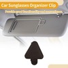 Unique Bargains Universal Car Sunglasses Clip with Magnetic PU Leather 3.15"x2.36" 1 Pc - 3 of 4