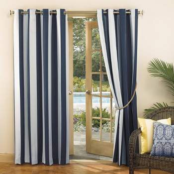 84x54 Sailor Indoor/outdoor Uv Protectant Grommet Top Curtain Panel White  - Sun Zero : Target