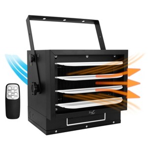 Vie Air 7500W Portable Hard-Wire Installation Garage Heater With Remote and Vertical and Horizontal Air Flow in Black - 1 of 4