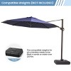 Crestlive Products 11.5FT Round Patio Offset Cantilever Umbrella Adjustable with 360°Rotation Pole Outdoor Umbrella - 4 of 4