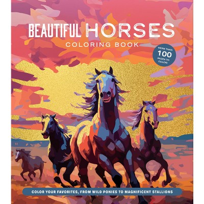 Beautiful Horses Coloring Book - (chartwell Coloring Books) By Editors ...